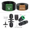 20FT 1/2" Schlauch 5G Dual-Frequenz Gartenbewässerungs-Timer-Kit 1/4" Einstellbarer Sprinkler Fernbedienung Automatisches Bewässerungssystem