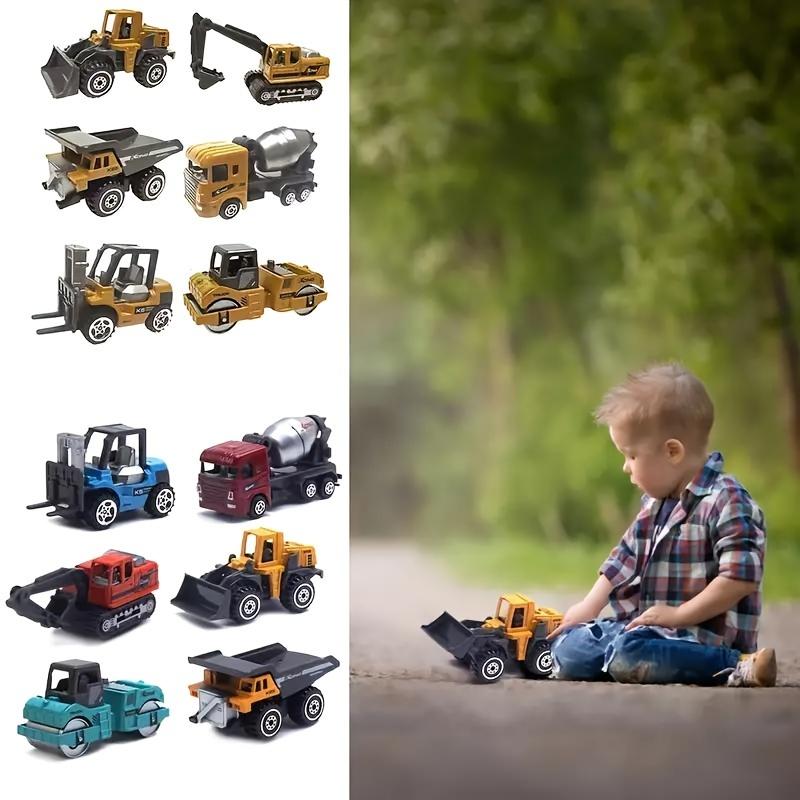6pcs Alloy Engineering Vehicle Set, Die-Cast Metal Toy Trucks Loader, Tractor Excavator Toys, Perfect for Holidays and Christmas Gifts