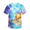 Naruto Breeze Adult Unisex Nine Tailed Demon Fox Kurama Printed T-shirt 3d