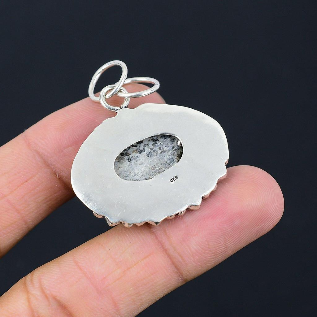 Stingrocka Korallsten Rot Chakra Art Deco Syster Nytt Hänge 925 Sterling Silver