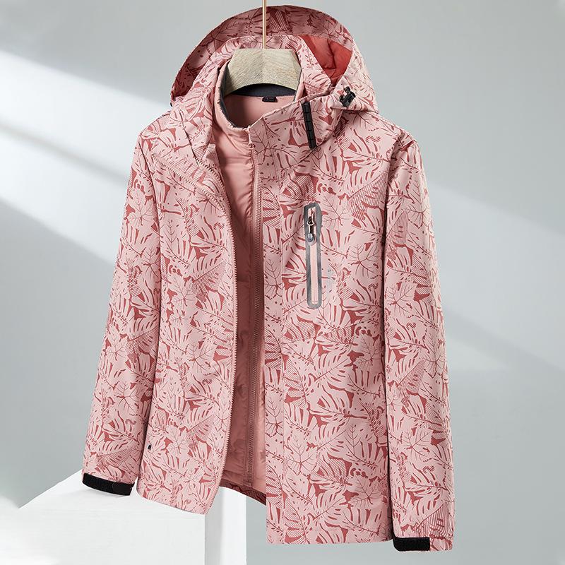 

Four Seasons Wind-proof Waterproof Outdoor Sports Couple Three-in-one Jacket Feather Rong Liner Outdoor Two-piece Suit L