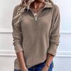 European & American Women's Autumn/Winter Zipper Pullover Knit Sweater Jacket