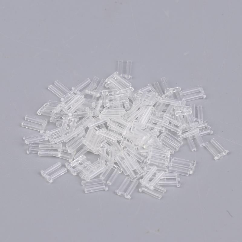 

100Pcs Rimless Glasses Double Rubber Plug Lock Bushings Eyeglasses Plastic Double Bushing Pins Repair Eyewear Accessories 1.6 no hole