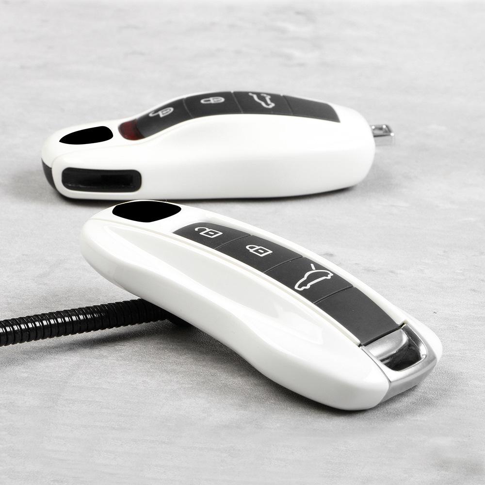 For Porsche Solid Color Key Case Cayenne Macan718 Taycan911 Pallamera Pure White