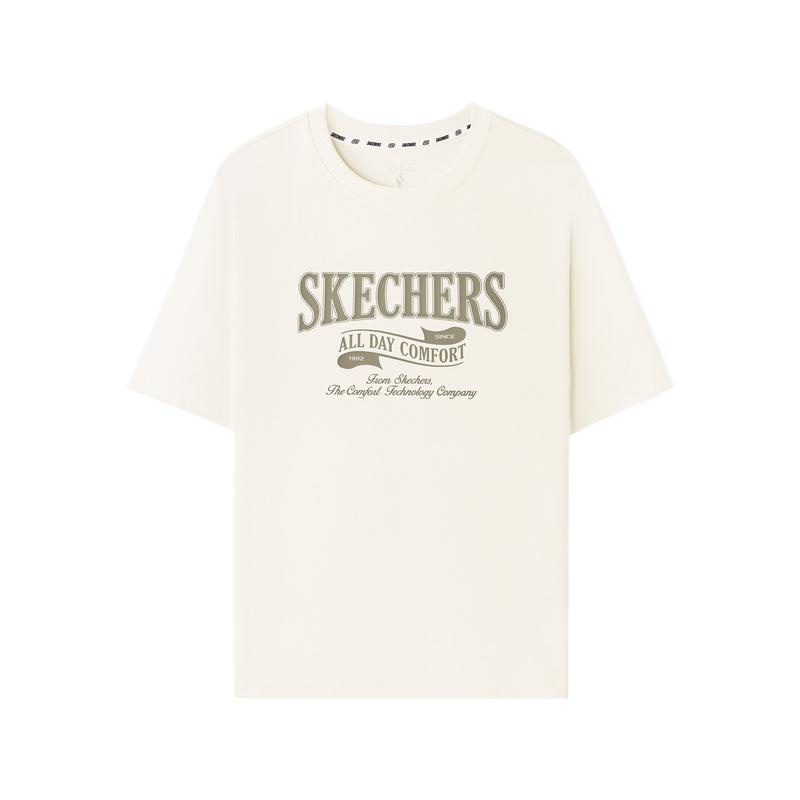 Skechers Simple Moisture-Wicking Short Sleeve T-Shirt Unisex Tops L226U073-0074 S