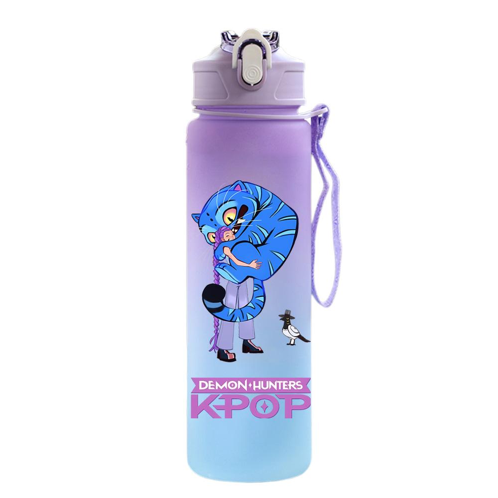 750ml Wasserflasche K-Pop Demon Hunters Bedruckt Große Kapazität Trinkbecher Tragbar Outdoor Sport Wasserbecher Kinder Kinder Geschenk