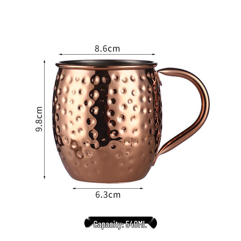 

Кружка для Московского мула из кованой меди - Бокал для коктейлей и вина из нержавеющей стали