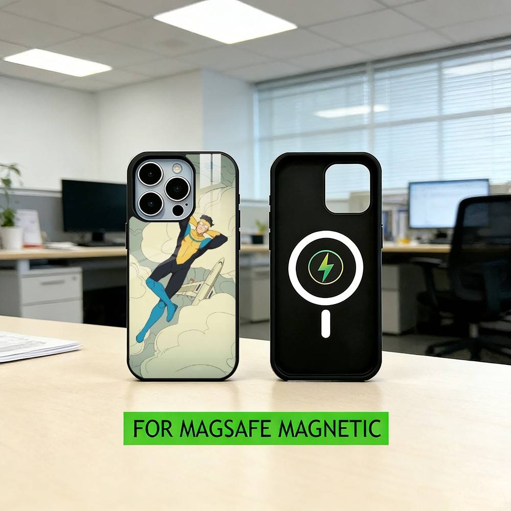 

Мультяшний чохол I-Invincible для iPhone17,16,15,14,13,12,11 Plus,Pro Магнітний з Magsafe Бездротова зарядка iPhone14Plus