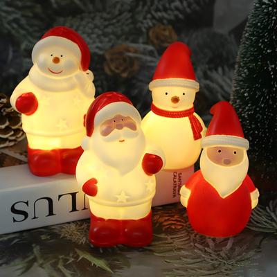 Luce Notturna Pupazzo di Neve Natalizio LED Piccola Lampada da Scrivania Decorazioni di Capodanno Regali per Bambini Forniture per Decorazioni per Feste di Natale