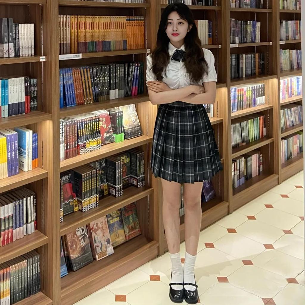 Limspace Uniform Pleated Checkered Mini Skirt with Matching Cute for High School Cultural School Amusement Everyday Mini Short Skirt Skirt, Skirt,
