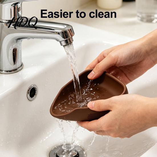 Coffee Bar Accessories Silicone Bean Dosing Tray Flexible Container with Bevel Easy Non Stick Pouring Design Non-stick Anti-static Tool for