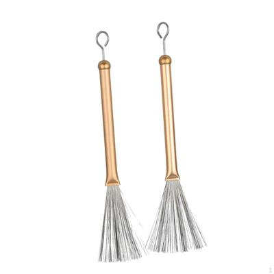 2x Infällbara Trumvispar Långa Handtag Trådvispar Pinnar för Nybörjare