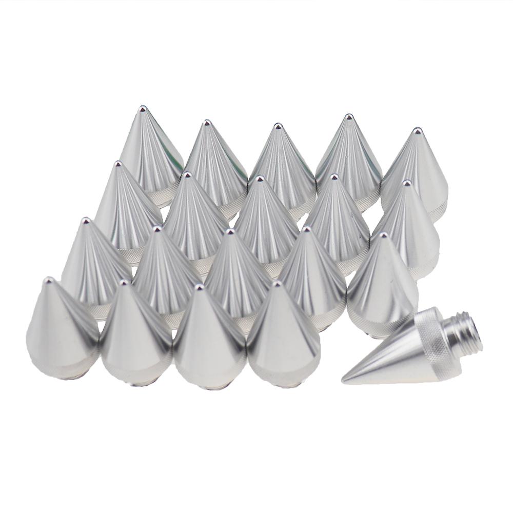 Universal Aluminum 12x1.5 Extended Tuner Wheels Spikes Spear Rims Lug Nuts Racing JDM Style Car Styling Tunning 20pcs/set серебряный