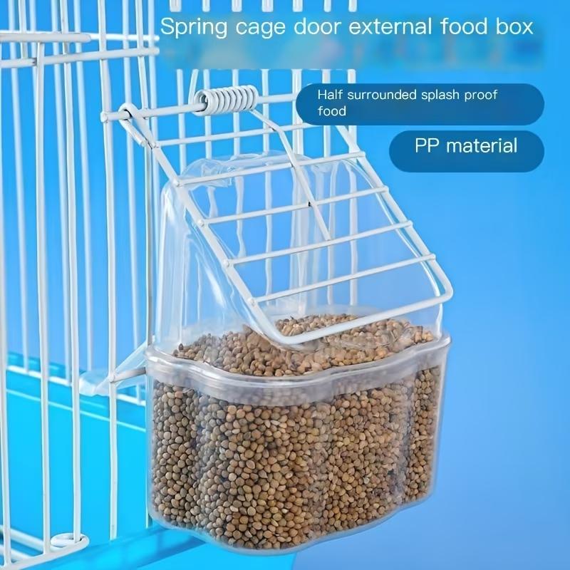 Splash-Proof Small Bird Feeder Box Covered Feeder Box For Pigeon Food To Prevent Scattering Feeding Container For Cockatiels