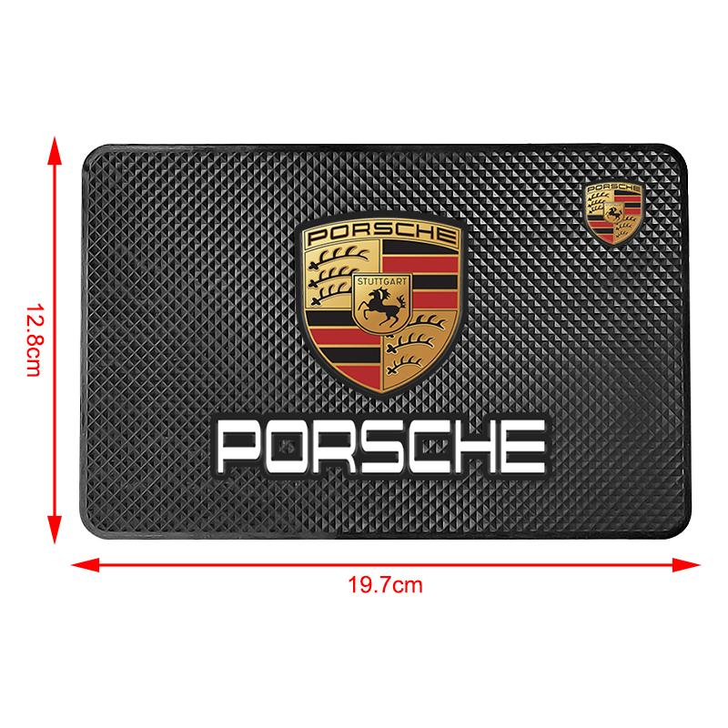 1Pcs Car Emblem Anti Slip Pad Phone Holder Non-Slip Mat Car Stlying For Porsche Boxster Cayenne Panamera Macan Cayman 911 918 996 917 991