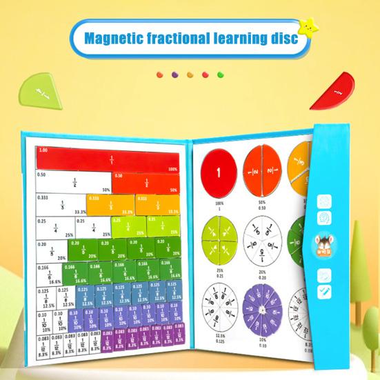 1 Set Magnetic Fraction Tiles Circles Percentage Decimal Fraction Learning Math Manipulatives