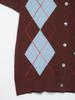 Spring 2025 Women's European & American Fashion Diamond Pattern Knit Top