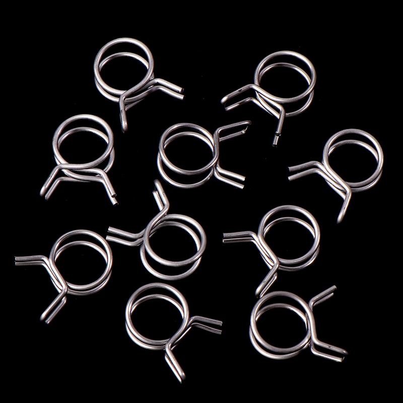 10 Stück 5 mm - 14 mm Schlauchschellen Edelstahl Rohrschlauch Federklemmen Kraftstoffleitung Schlauchschellen Dichtrohrklemmen für Boote Motorräder