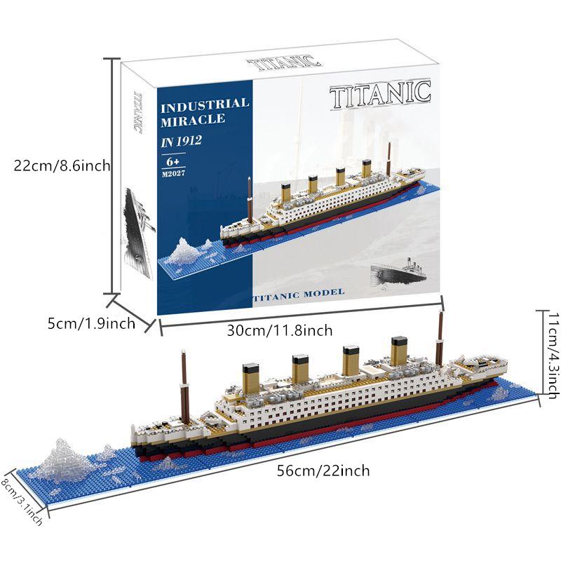 Titanic Kreativer Luxus Eisberg Kreuzfahrtschiff Boot Wrack Set Stadt DIY Modell Bausteine Ziegel Spielzeug für Kinder Erwachsene Geschenk