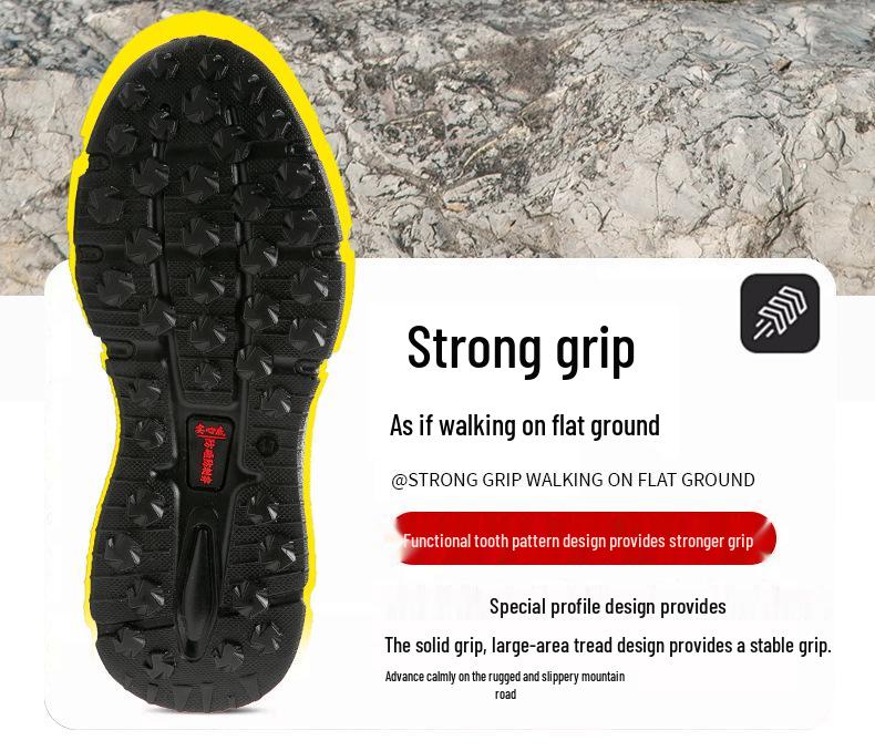 Men's Steel Toe Lightweight Breathable Protective Shoes for Construction - Anti-smash & Anti-puncture Low-top Safety Work Footwear