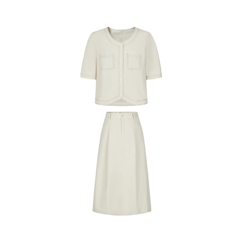 Elva' Island Women's Short Sleeve Top & Midi Skirt Set