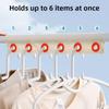 6 Holes Windproof Hanger Removable Hanging Socks Organizer Fabric Clothing Clip Home Use
