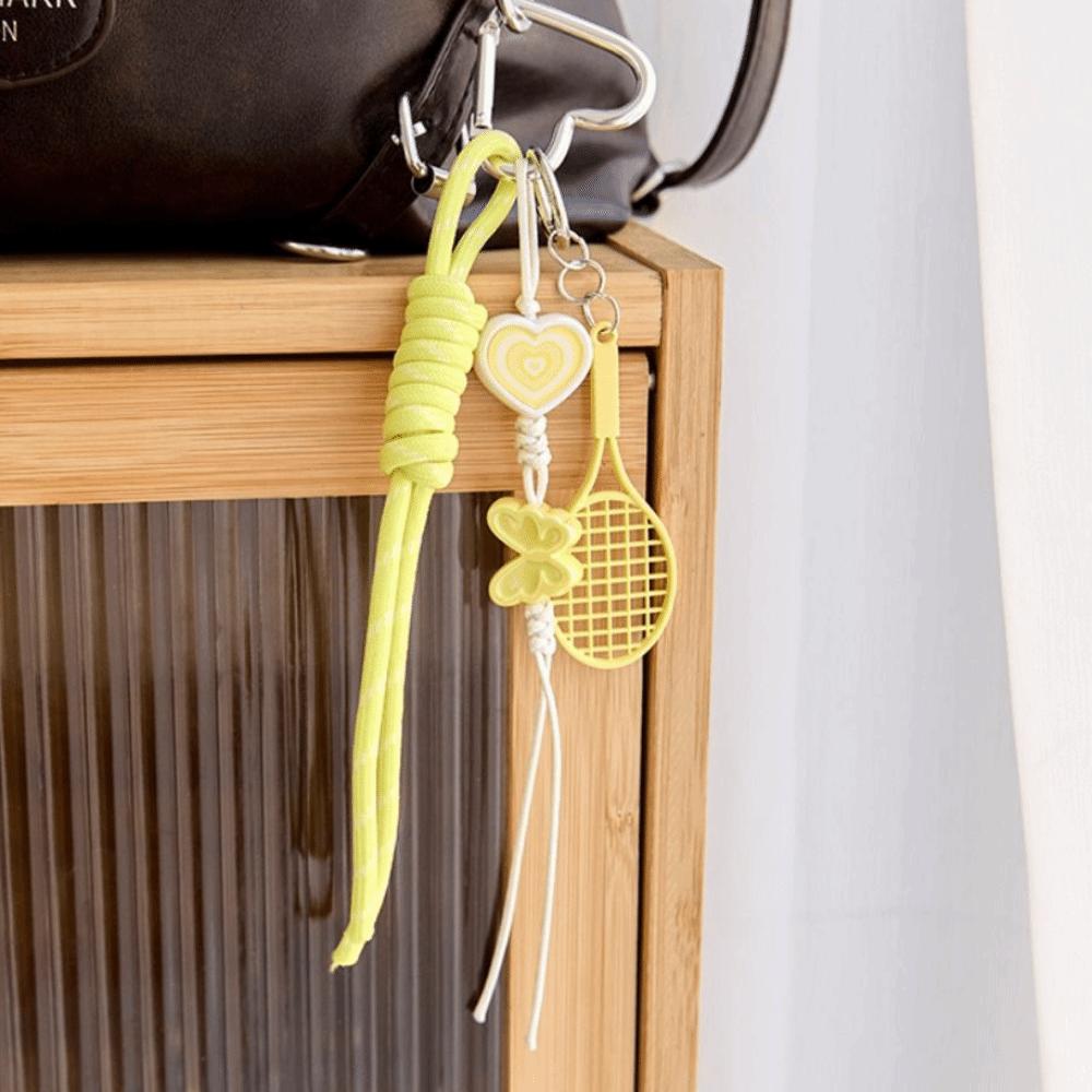 Anti-Lost Braided Rope Keychain Hand-Woven Star Bowknot Key Chain  Home Decor