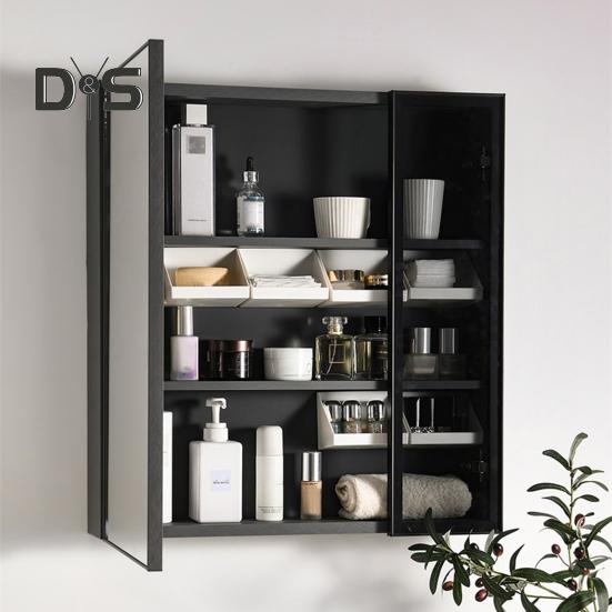 1/2/3Pcs Wall Mounted Storage Organizer Clear Storage Box Strong Load-bearing Easy To Install Bathroom Cabinet Shelves Organizer