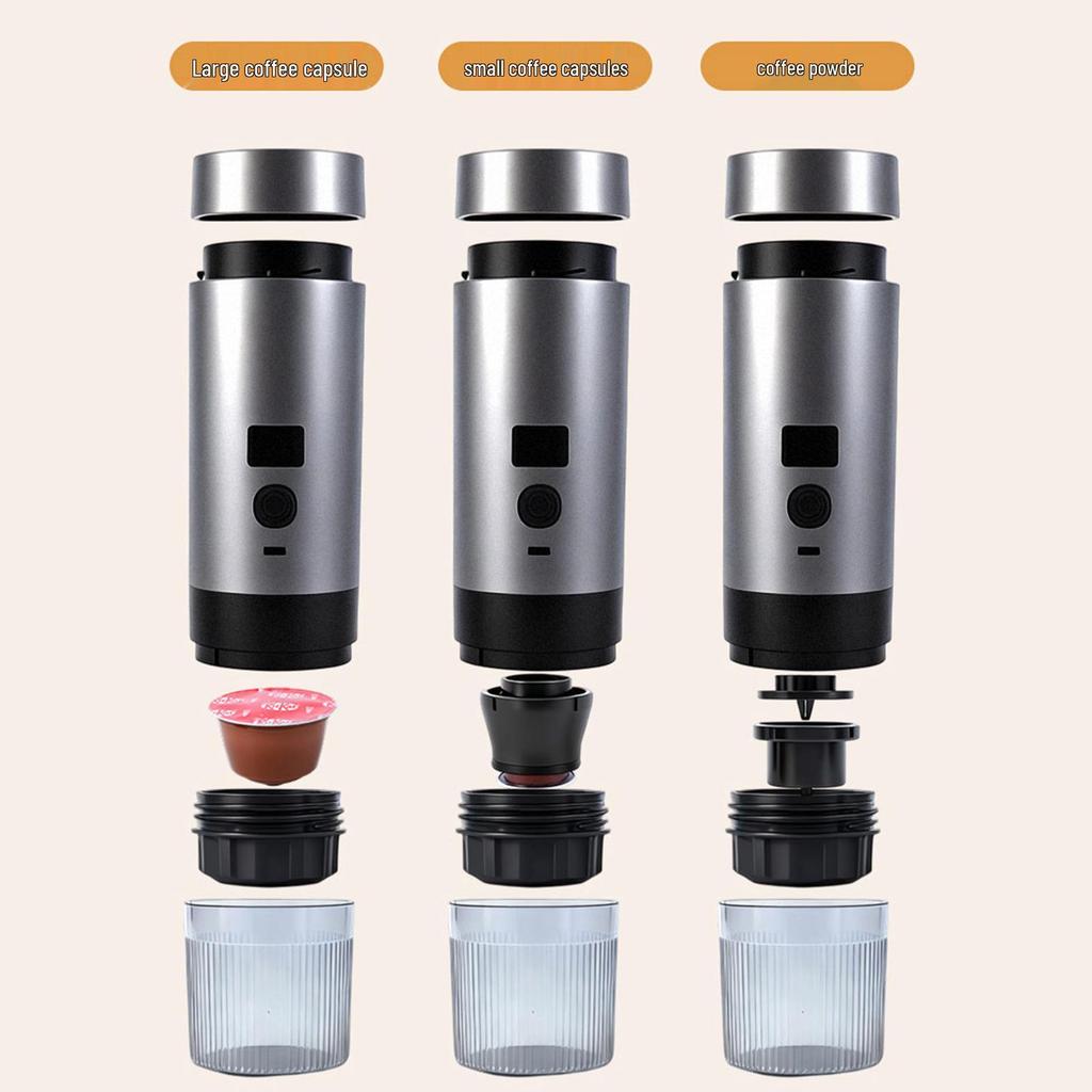 Portable Heatable Espresso Capsule Coffee Maker for Outdoor Use