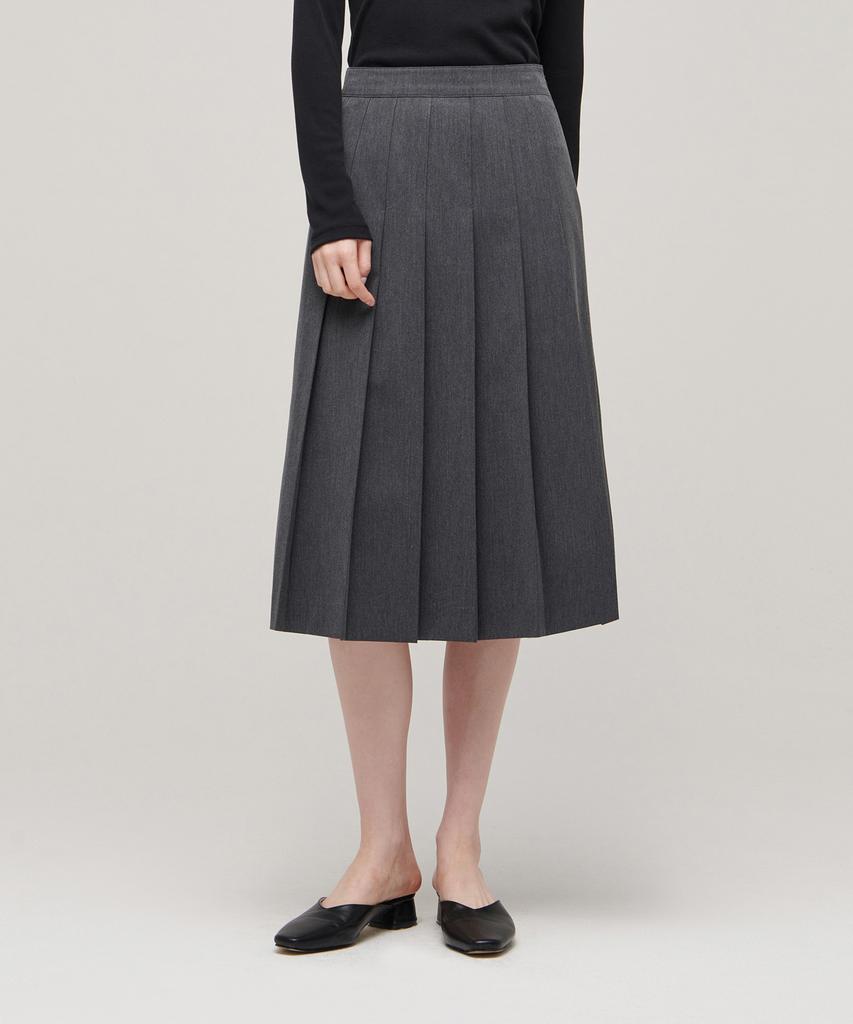 Musinsa Standard Woman Women'S Pleated Midi Skirt [Medium Grey]