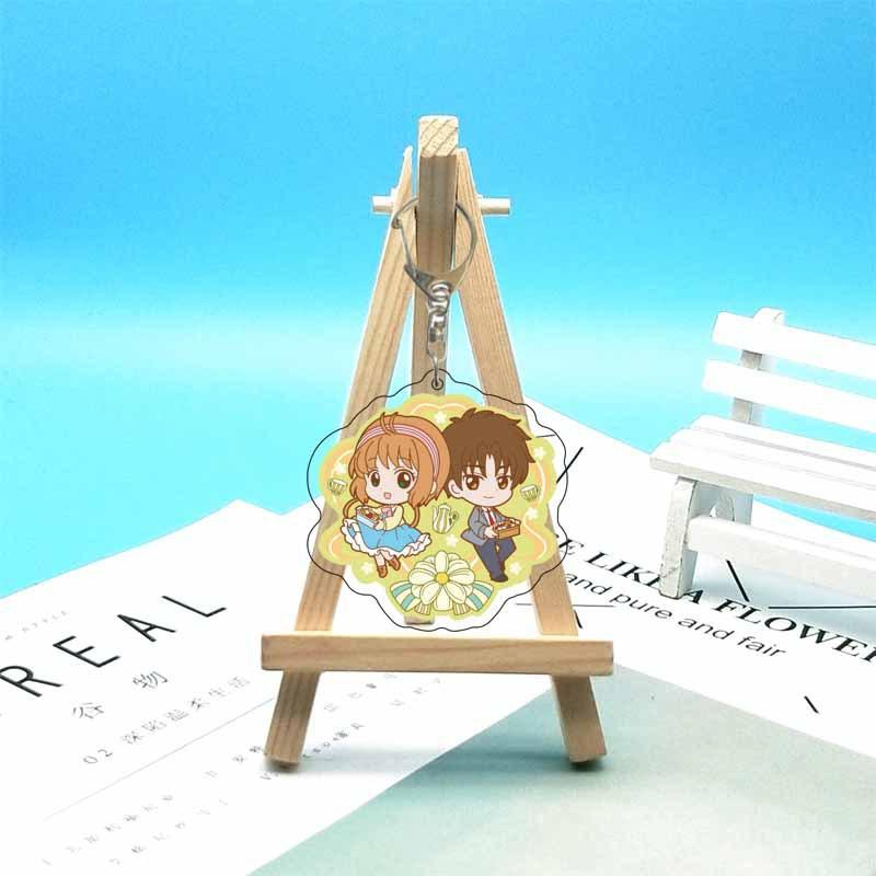 Cardcaptor Sakura Anime Acrylic Fun Keychain Animation Related Products Girls Gift Key Chain Bag Charm Souvenir Pendant Jewelry