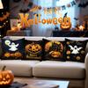Retro Halloween Design Pillowcase Printed Polyester 45X45Cm Throw Pillowcover Decorative Sofa Cushion Pillowslip Home Decor