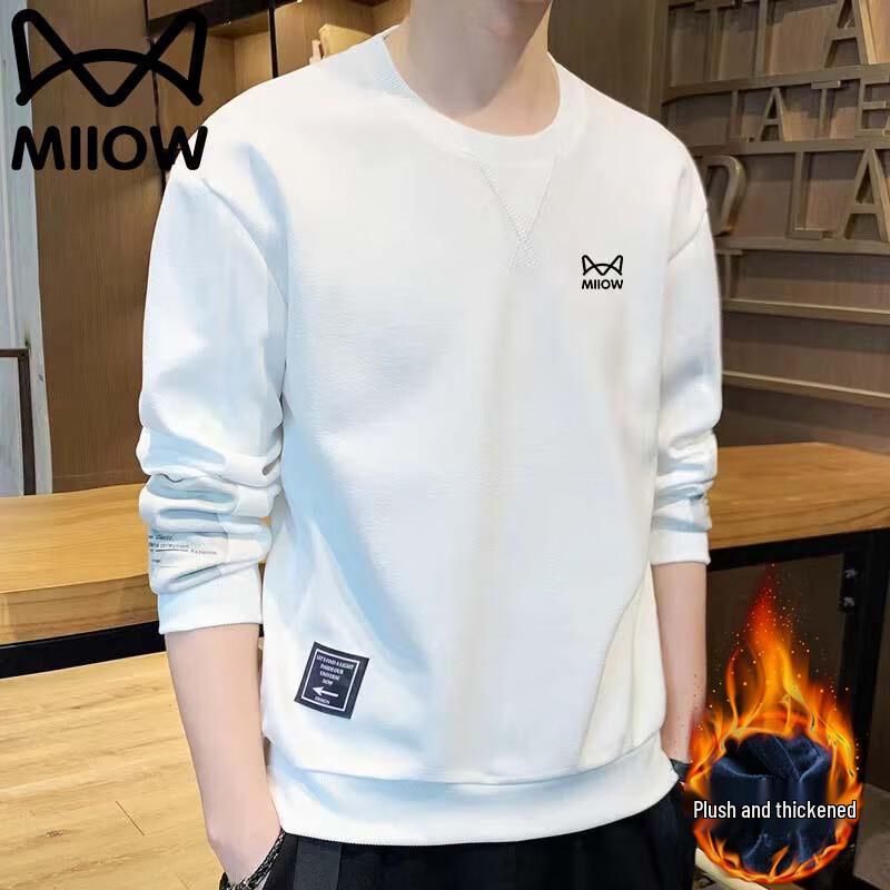 Mao Ren Men's Casual Crew Neck Long Sleeve T-Shirt