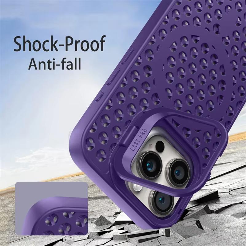 Wärmeableitung Magnetische Drahtlose Lade Fall Für iPhone 11 13 15 14 Pro Max 16 Plus 1 2 Kamera Halter Weiche TPU Fundas Abdeckung