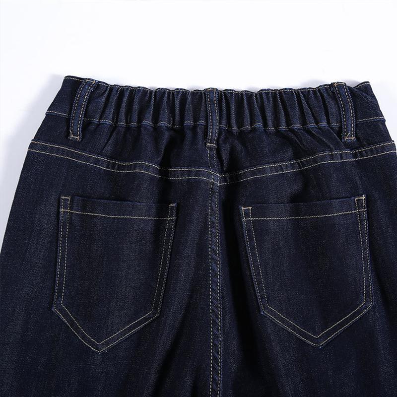 Damen Jeans Frühling und Herbst Denim Jeans Hohe Taille Lose Gerade Harlan Hosen