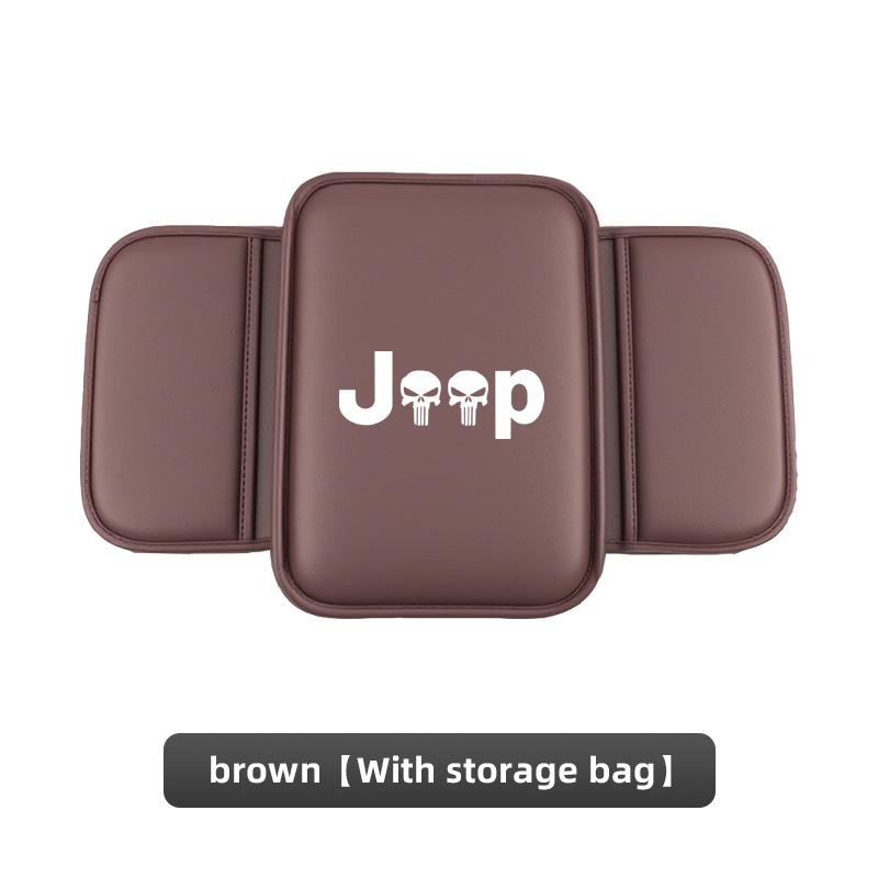 Car Armrest Mat Center Console Leather Protection Cushion For Jeep Renegade Compass Grand Cherokee Wrangler Jk Gladiator Patriot