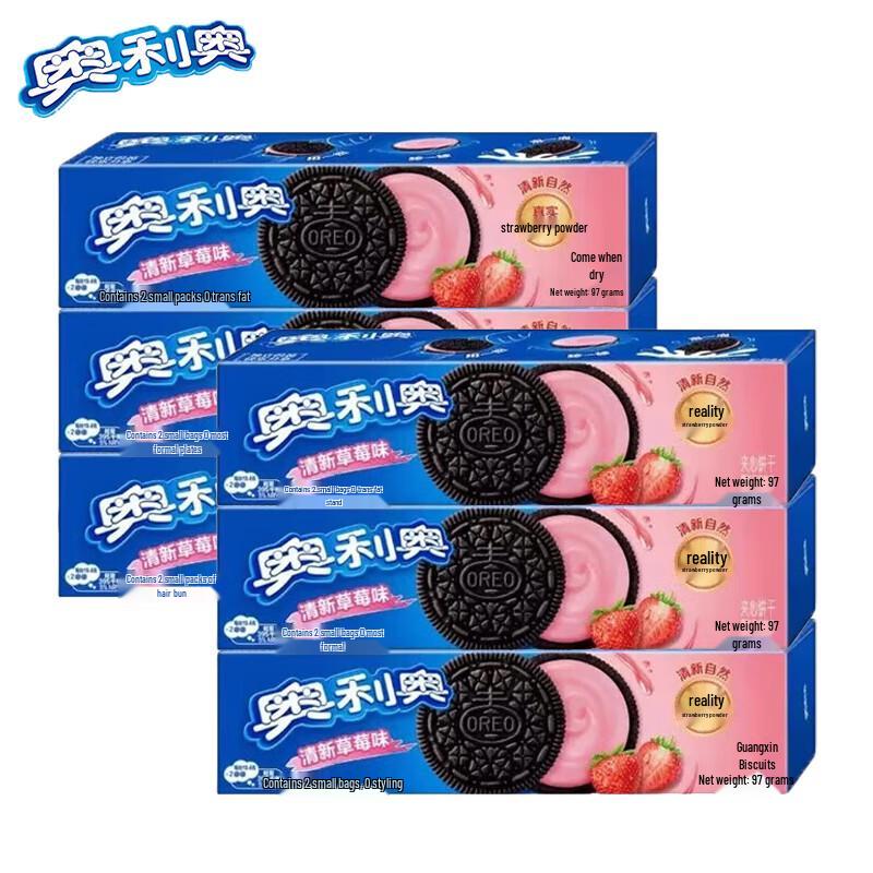 Oreo Strawberry Cream Sandwich Biscuits 6-Pack