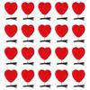 Valentines Day Plush Heart Hair Clip for Women Girl Music Festival Hair Pin Set of 20 Holiday Gathering Party Barrette
