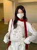 Spring/Autumn White Cotton Long-Sleeve T-Shirt: Versatile, Fashionable, Loose Fit Niche Design