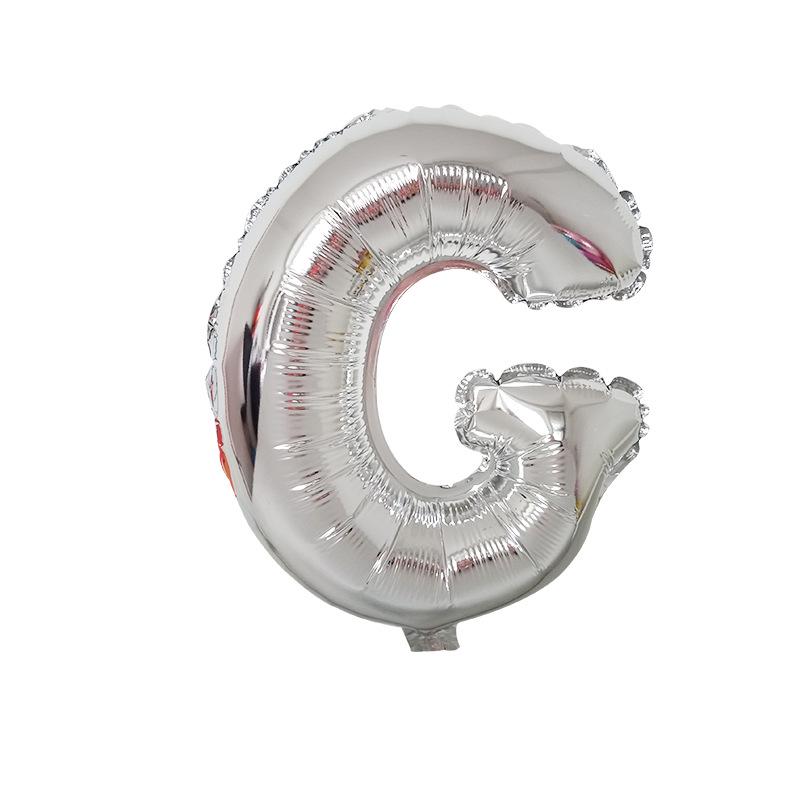 50pcs Letter Balloon Aluminum Foil 50 Cm Bright Gold Silver Aluminum Film Letter Balloon