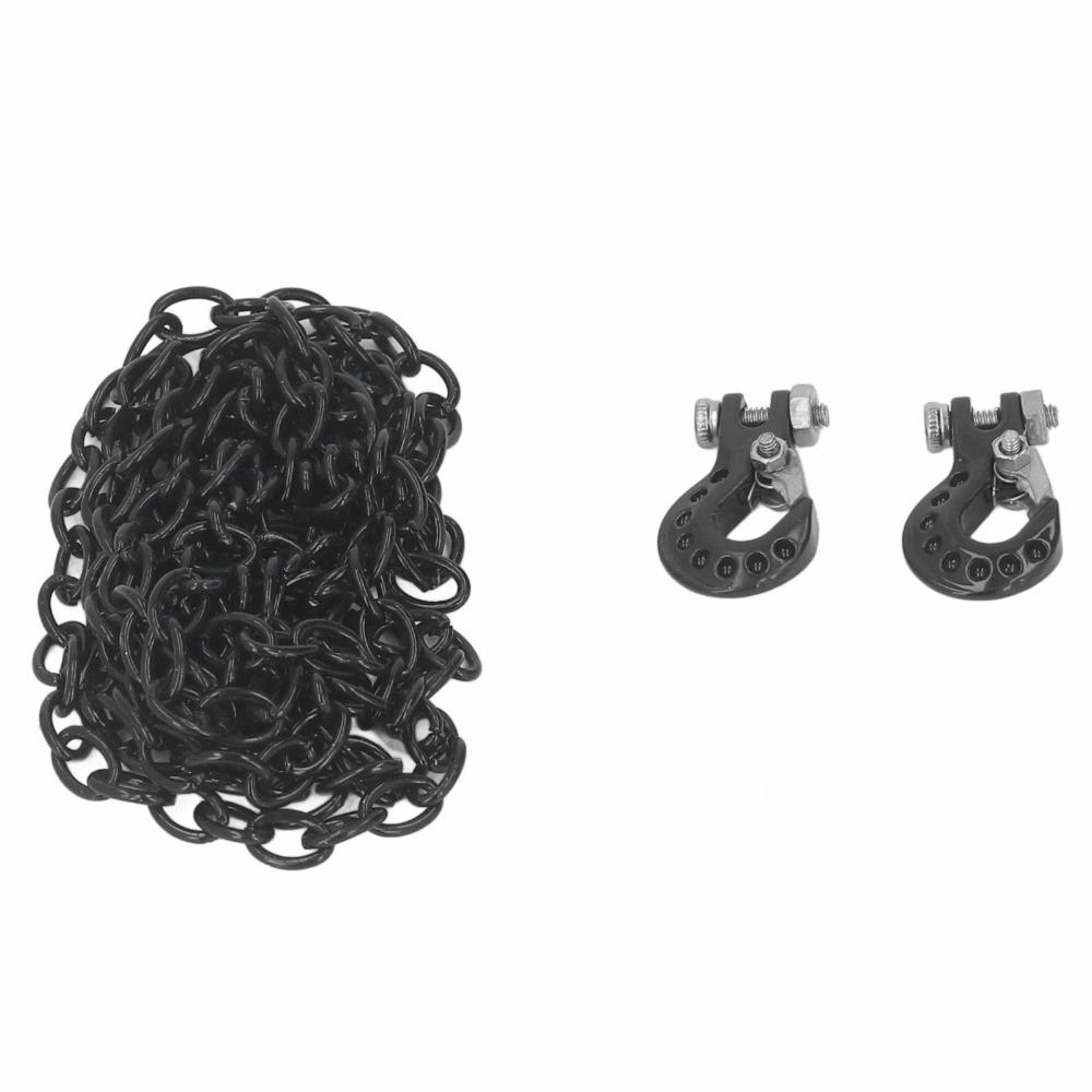 RC Car Tow Hook Trailer Chain Set for SCX10/D90/D110/TF2/TRX4 1/10 RC Crawler Truck