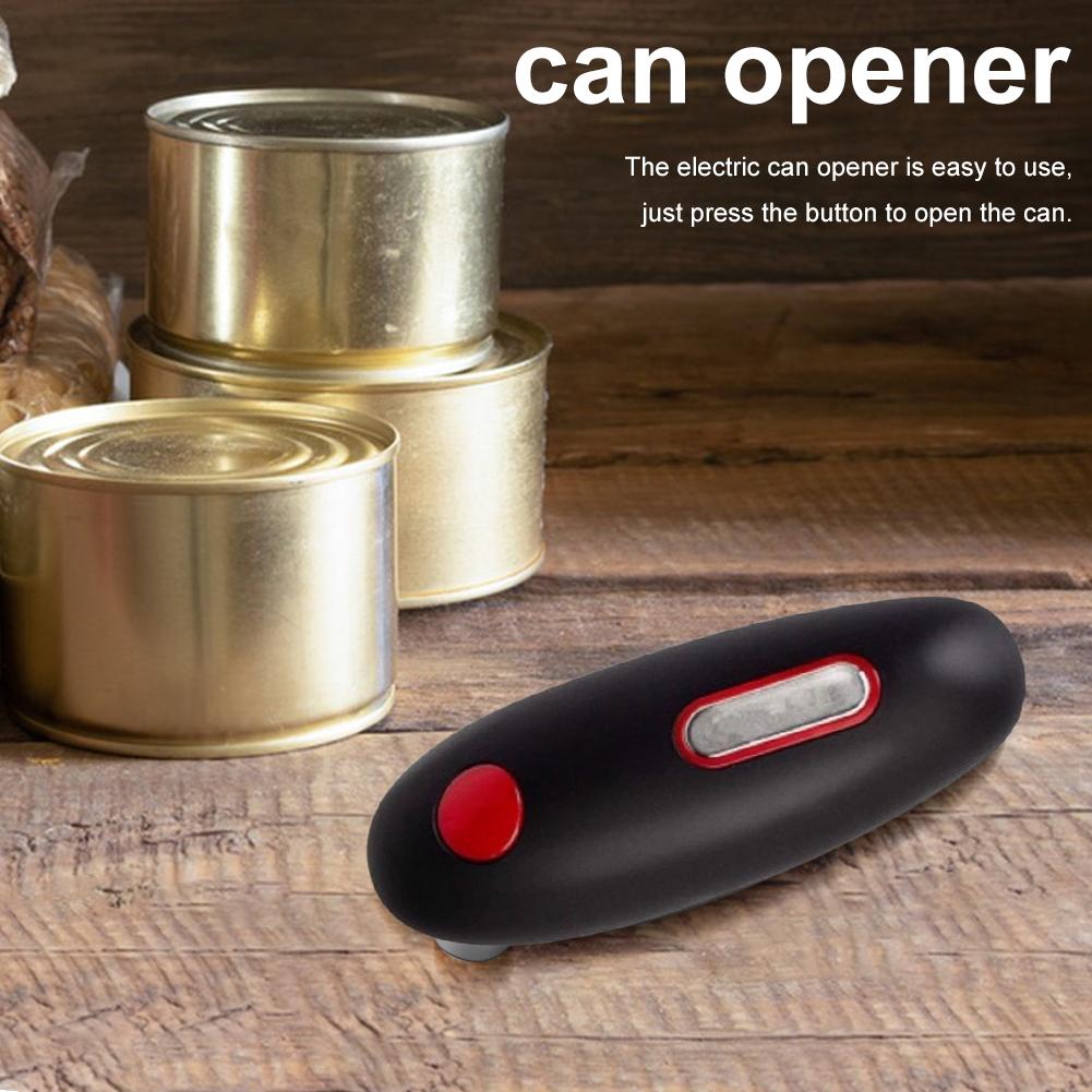 One-Touch Operation Electric Can Opener Battery Powered Automatic Smooth Edges Jar Opener One-Key Can Opener Kitchen Tool Gadget
