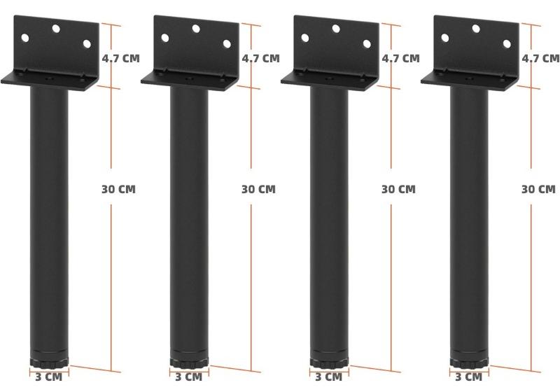 4pcs Multifunctional Adjustable Furniture Legs with Installation Tools and Screws Support Rod Home Column Bracket Furniture Legs