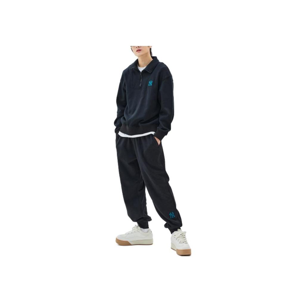 New MLB Knitted Sweatpants Unisex Black 3APTB0336-50BKS