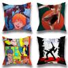 Anime C-Chainsaw Man Pillow Case Square Double-Sided Printing Short Plush Sofa Cushion Cover Bedroom Bedside Pillow