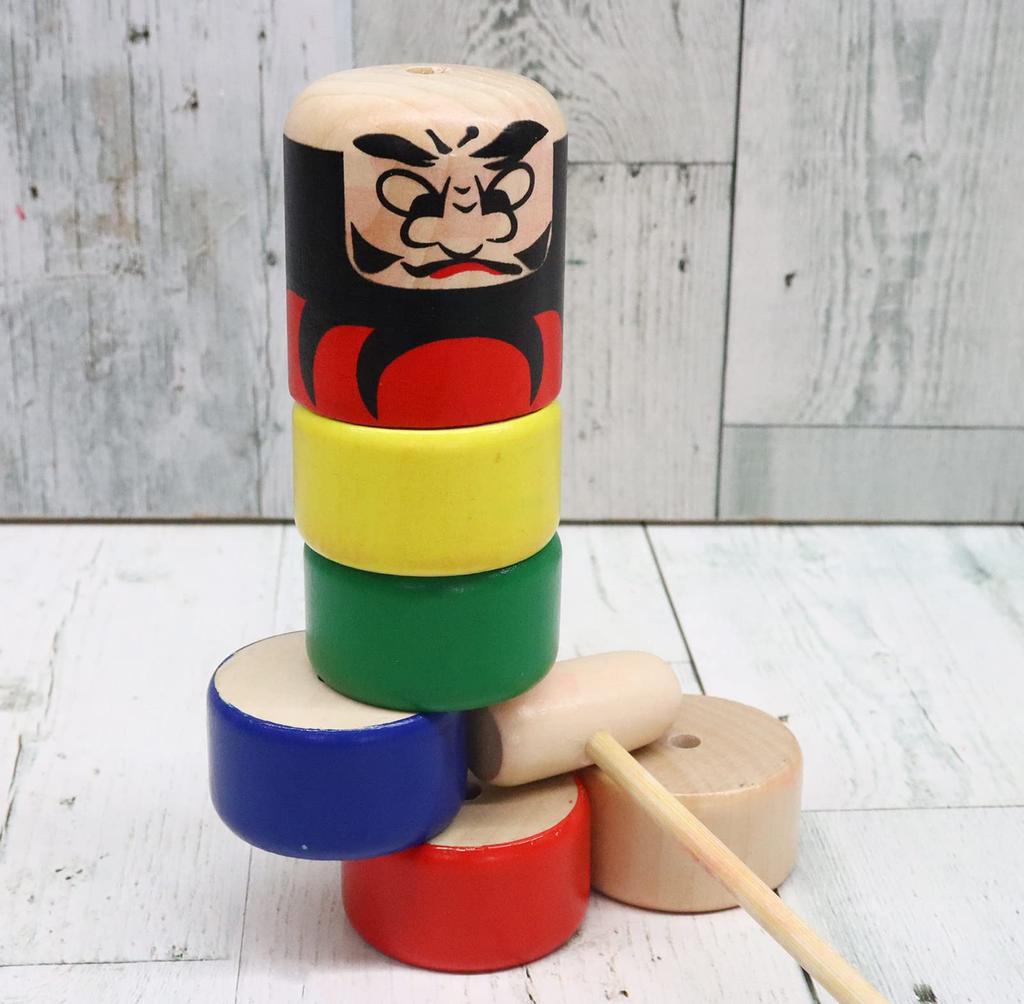 Castle Enterprise Traditional Wooden Daruma Large Toy, Drop,