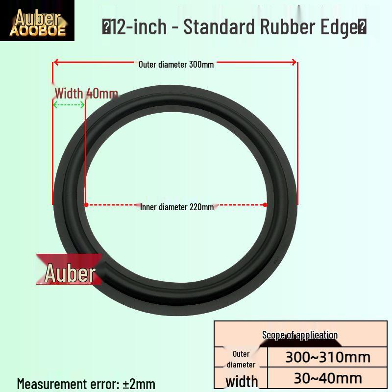 Audio Speaker Rubber Edge Repair Rings: 3/4/5/6.5/8/10/12 Inch Replacement