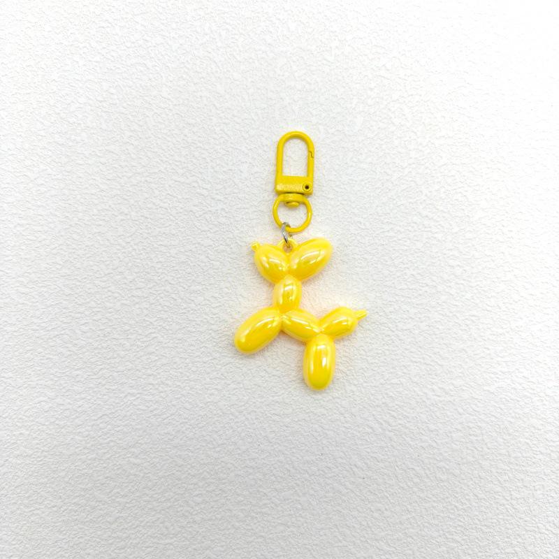 Color-Plated Balloon Dog Acrylic Keychain Pendant