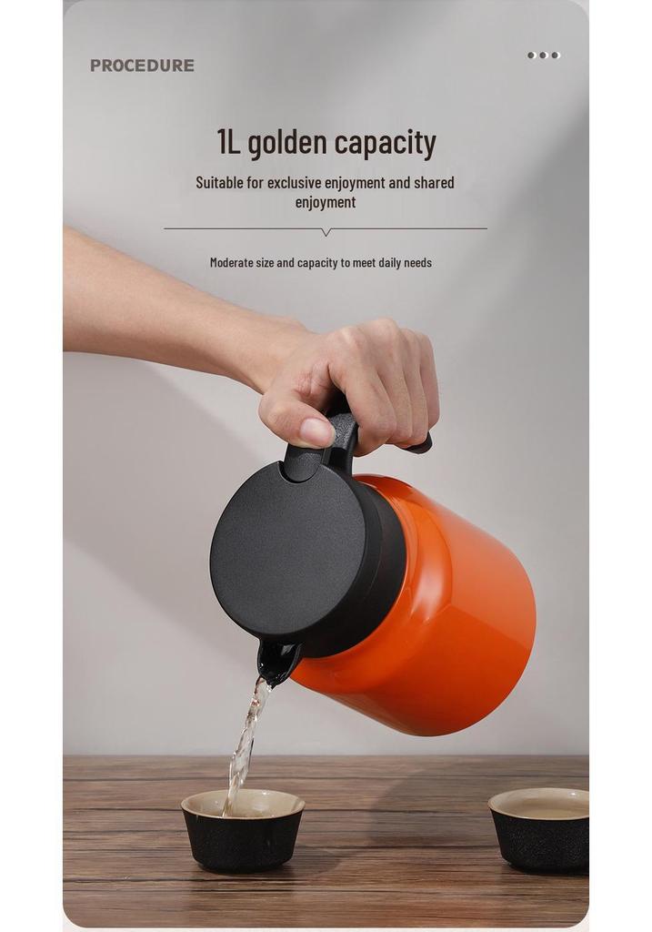 Large Capacity Stainless Steel Teapot with Tea and Water Separation & Stewing Function