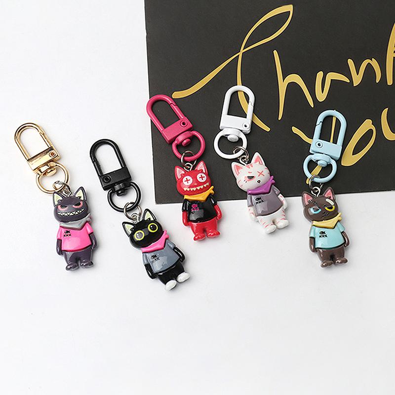 Kawaii Lovely Versatile Cat Keyring Cartoon Cat Keychain Pendant  Cute Backpack Hanging Ornaments Accessories Gifts